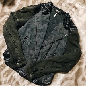 FP Floral Moto Lather Jacket
